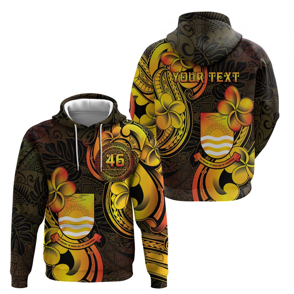 Personalised Kiribati Independence Day Zip Hoodie 46th Anniversary
