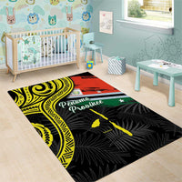 Vanuatu Penama Day Area Rug Grunge Flag Style - Polynesian Pride