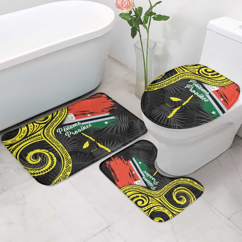 Vanuatu Penama Day Bathroom Set Grunge Flag Style - Polynesian Pride