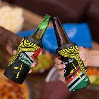 Personalised Vanuatu Penama Day 4 in 1 Can Cooler Tumbler Grunge Flag Style - Polynesian Pride