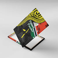 Vanuatu Penama Day Canvas Wall Art Grunge Flag Style - Polynesian Pride