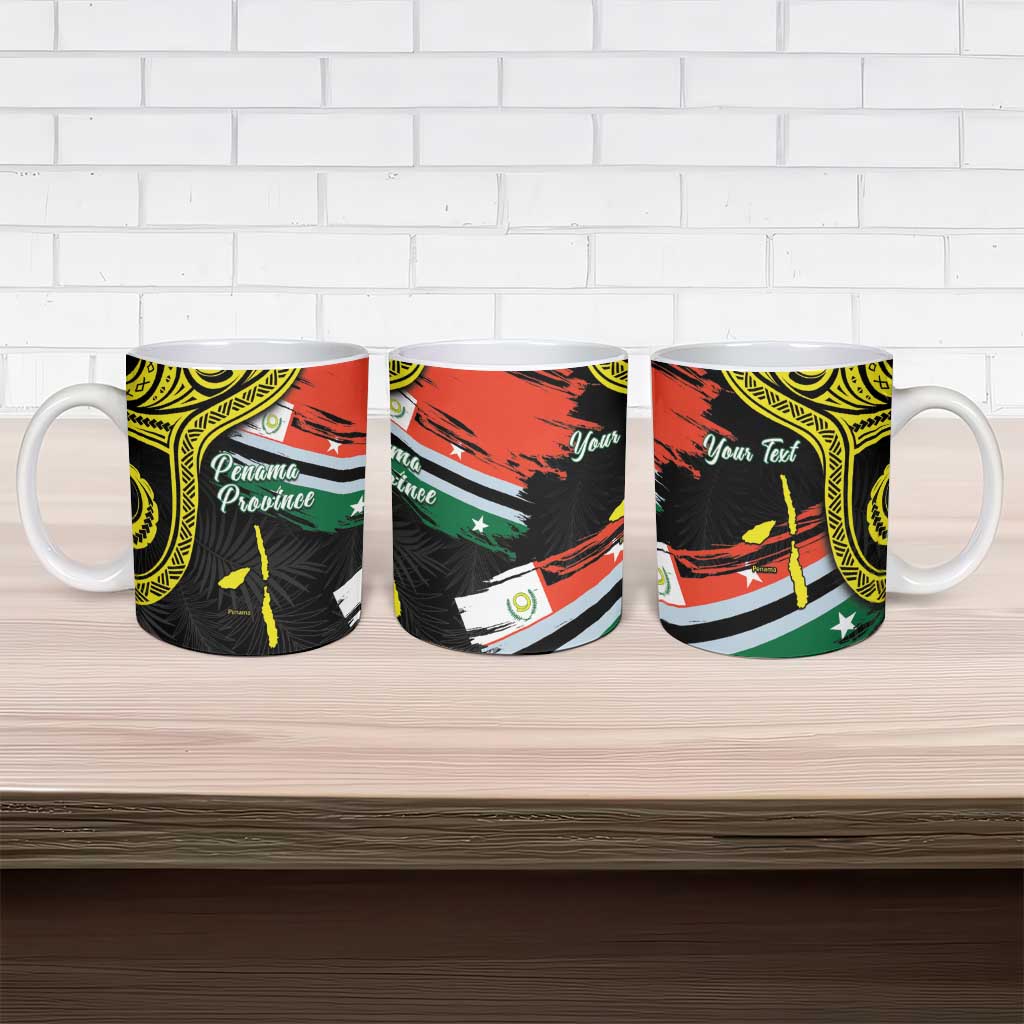 Personalised Vanuatu Penama Day Ceramic Mug Grunge Flag Style - Polynesian Pride