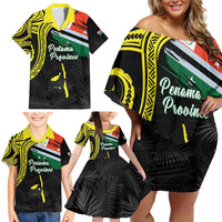 Personalised Vanuatu Penama Day Family Matching Off Shoulder Short Dress and Hawaiian Shirt Grunge Flag Style - Polynesian Pride