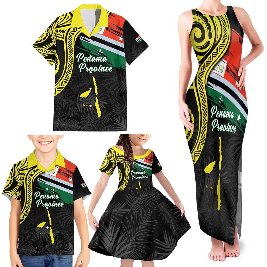 Personalised Vanuatu Penama Day Family Matching Tank Maxi Dress and Hawaiian Shirt Grunge Flag Style - Polynesian Pride