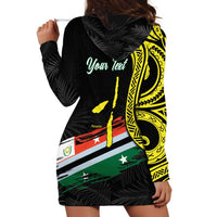 Personalised Vanuatu Penama Day Hoodie Dress Grunge Flag Style - Polynesian Pride