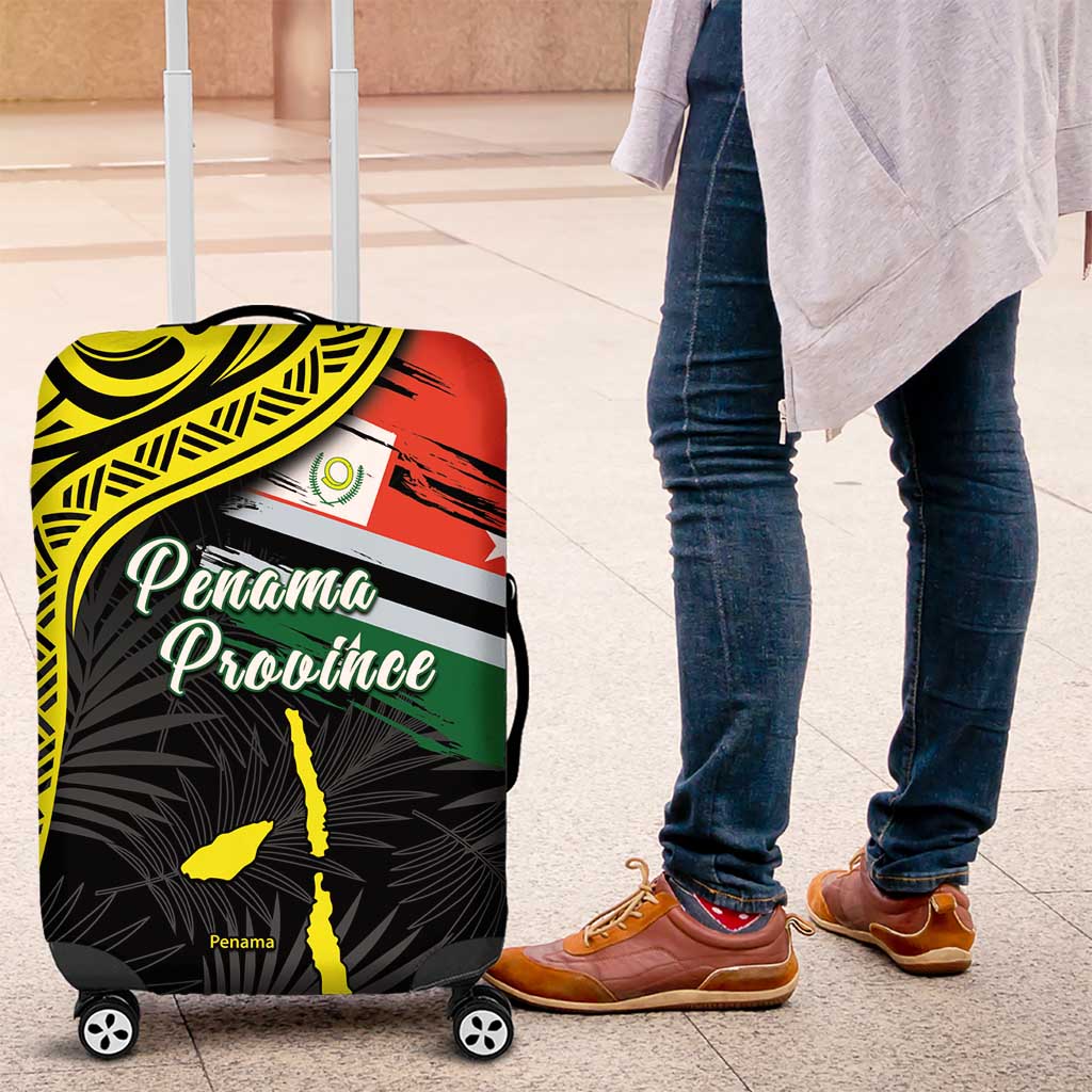 Vanuatu Penama Day Luggage Cover Grunge Flag Style - Polynesian Pride