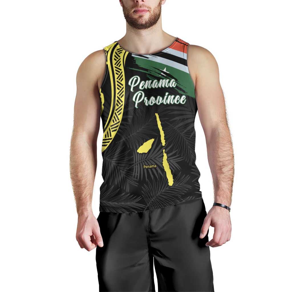 Personalised Vanuatu Penama Day Men Tank Top Grunge Flag Style - Polynesian Pride