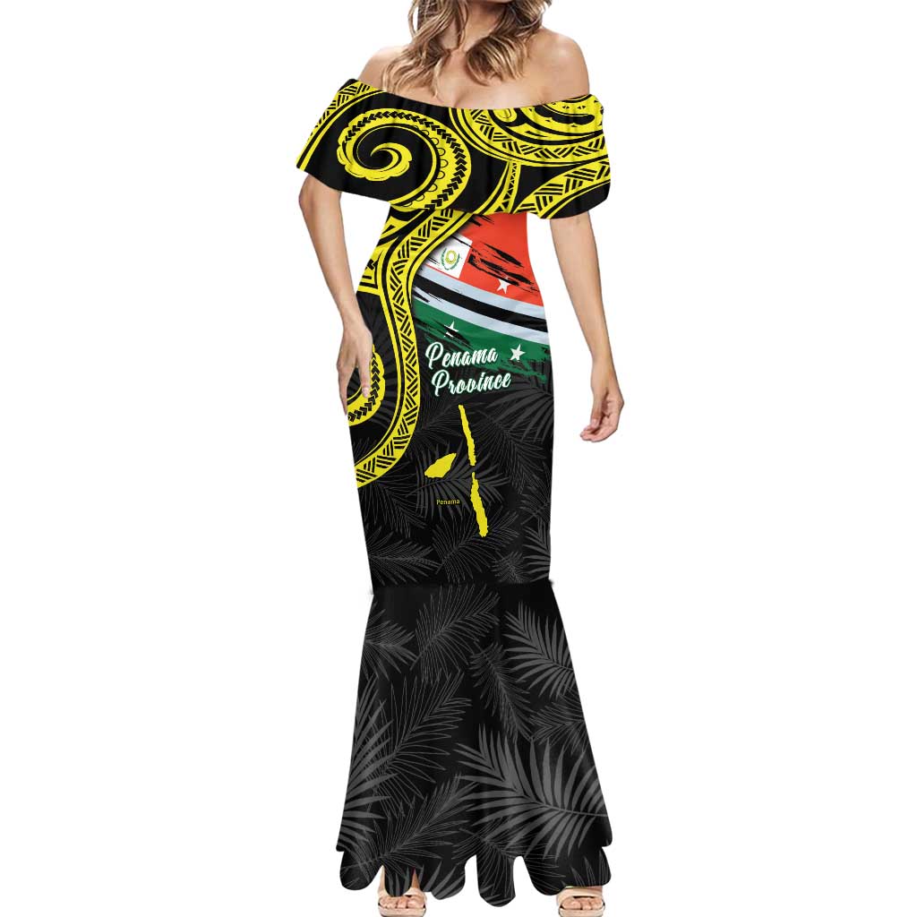 Personalised Vanuatu Penama Day Mermaid Dress Grunge Flag Style - Polynesian Pride