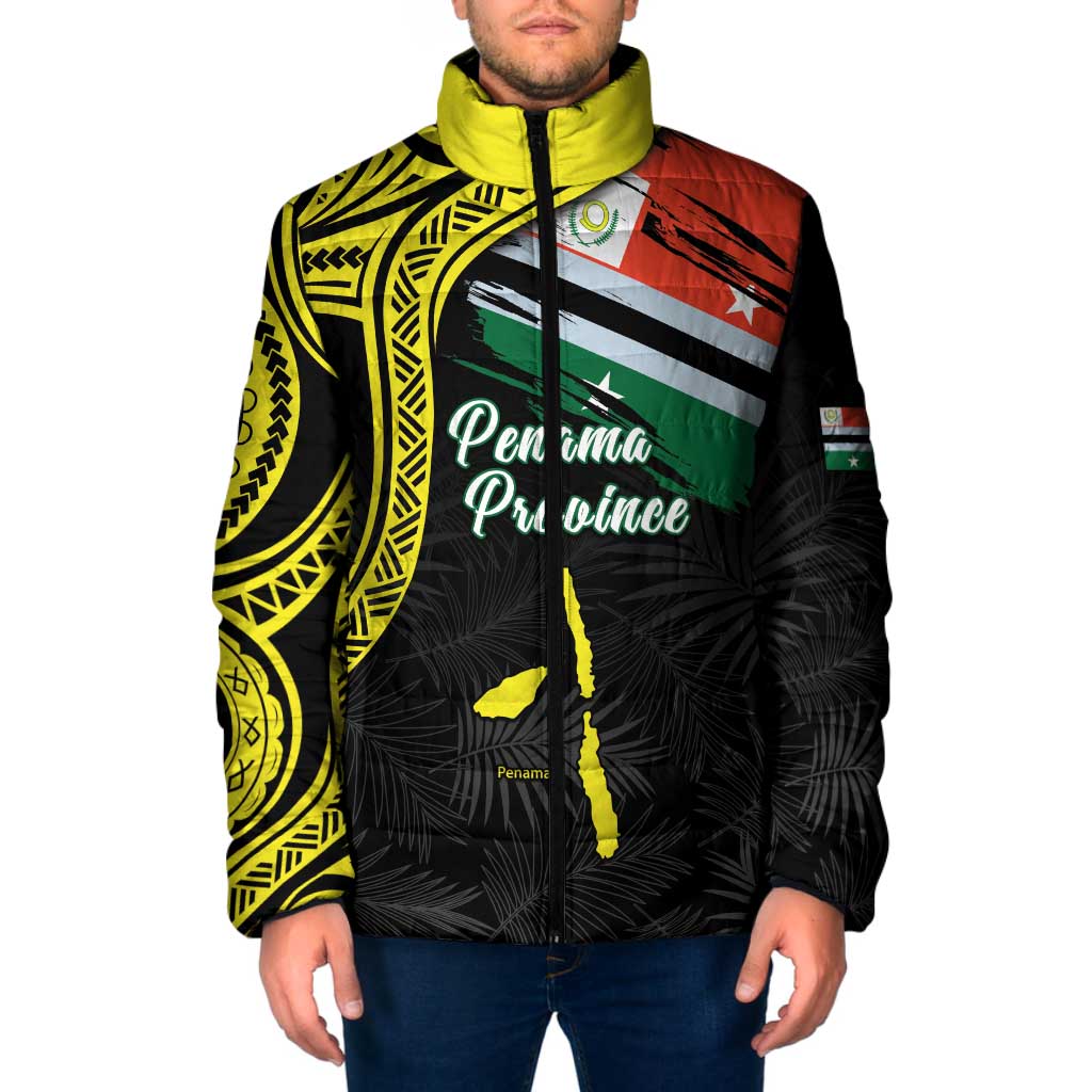 Personalised Vanuatu Penama Day Padded Jacket Grunge Flag Style - Polynesian Pride