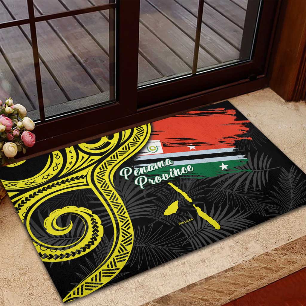Vanuatu Penama Day Rubber Doormat Grunge Flag Style - Polynesian Pride