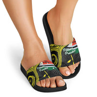 Vanuatu Penama Day Slide Sandals Grunge Flag Style - Polynesian Pride