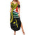 Personalised Vanuatu Penama Day Summer Maxi Dress Grunge Flag Style - Polynesian Pride