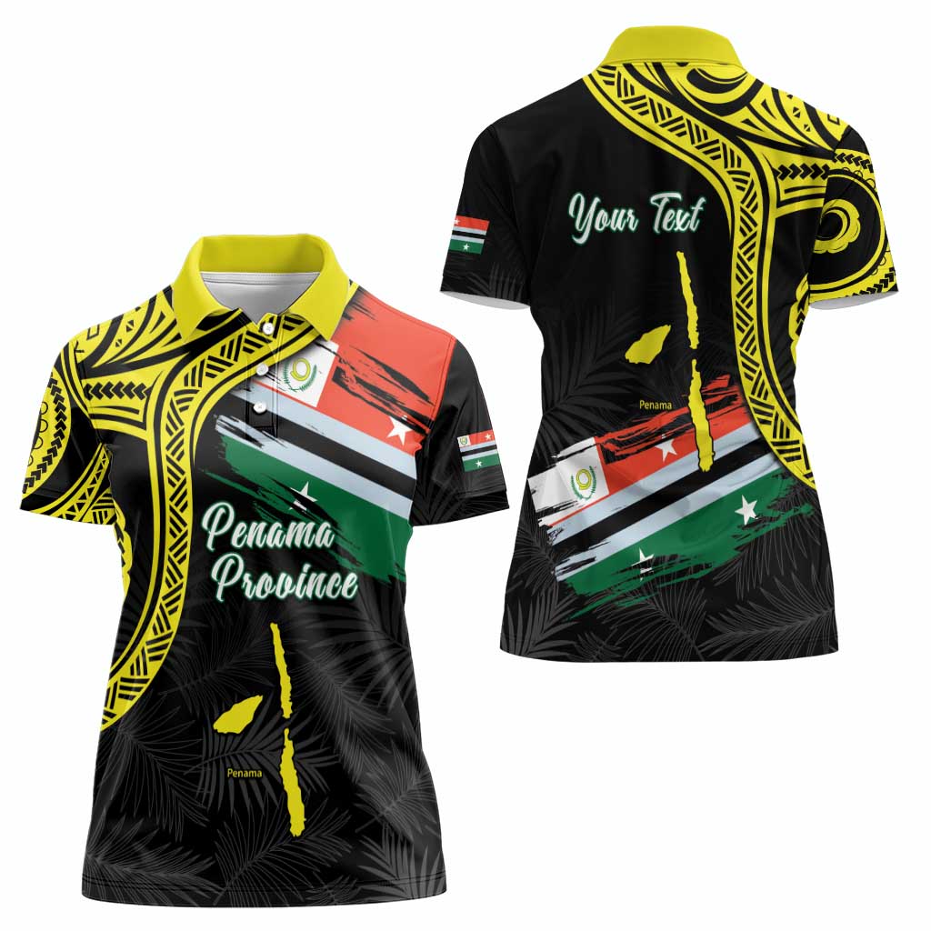 Personalised Vanuatu Penama Day Women Polo Shirt Grunge Flag Style - Polynesian Pride