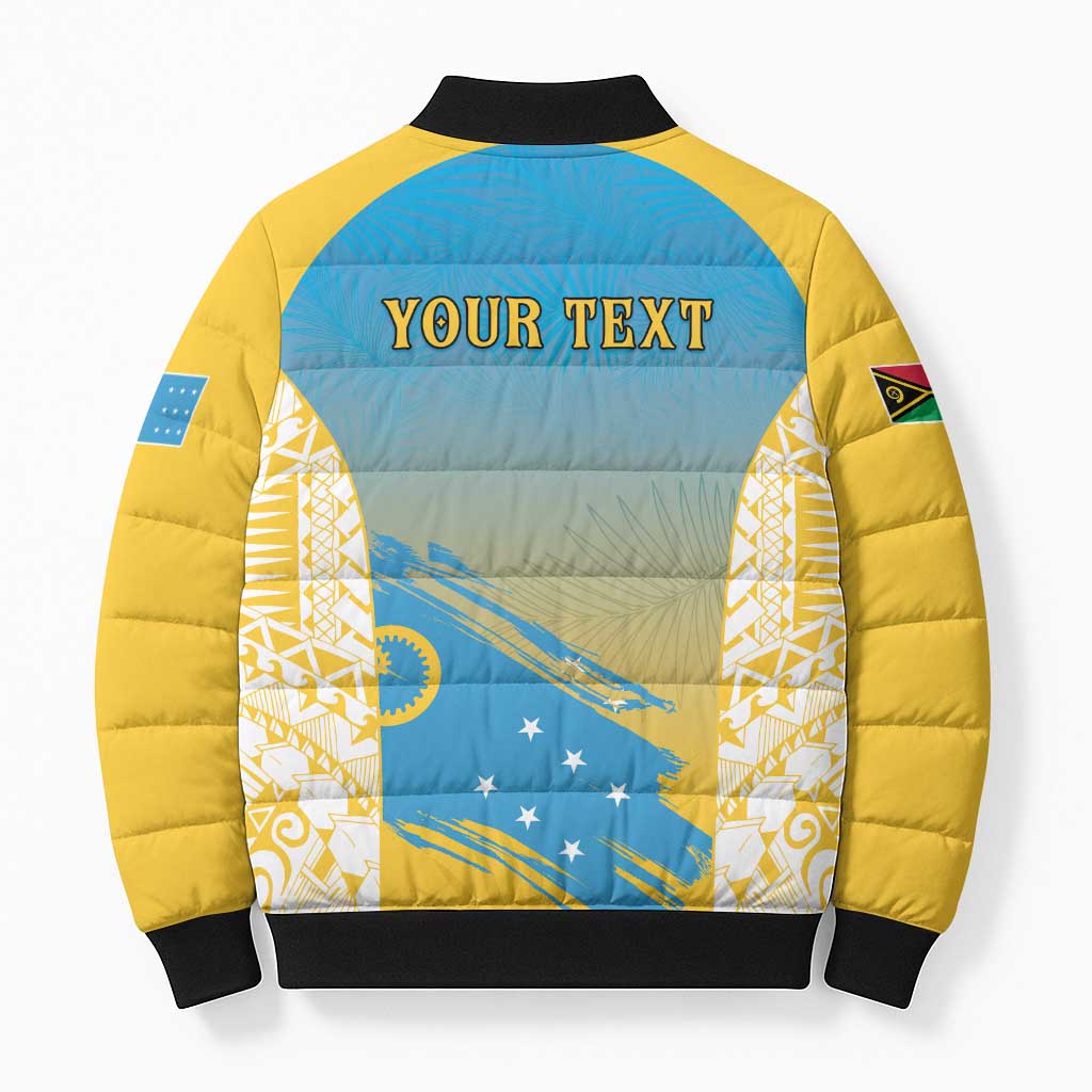 Personalised Vanuatu Sanma Day Bomber Puffer Jacket Special Style - Polynesian Pride