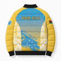 Personalised Vanuatu Sanma Day Bomber Puffer Jacket Special Style - Polynesian Pride