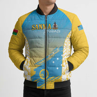 Personalised Vanuatu Sanma Day Bomber Puffer Jacket Special Style - Polynesian Pride