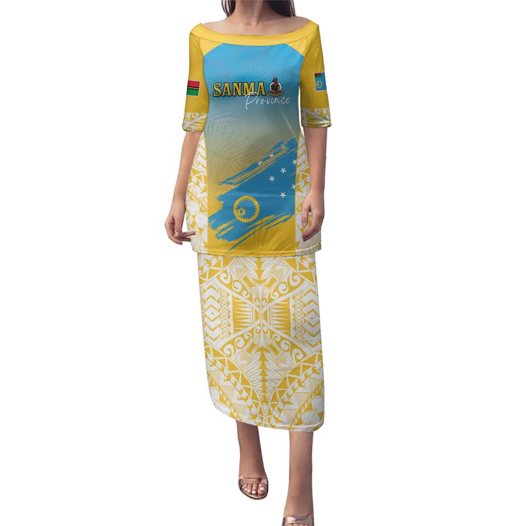 Personalised Vanuatu Sanma Day Family Matching Puletasi and Hawaiian Shirt Special Style - Polynesian Pride