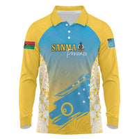 Personalised Vanuatu Sanma Day Long Sleeve Polo Shirt Special Style - Polynesian Pride