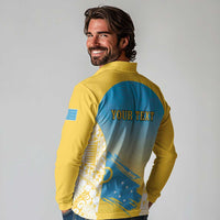 Personalised Vanuatu Sanma Day Long Sleeve Polo Shirt Special Style - Polynesian Pride