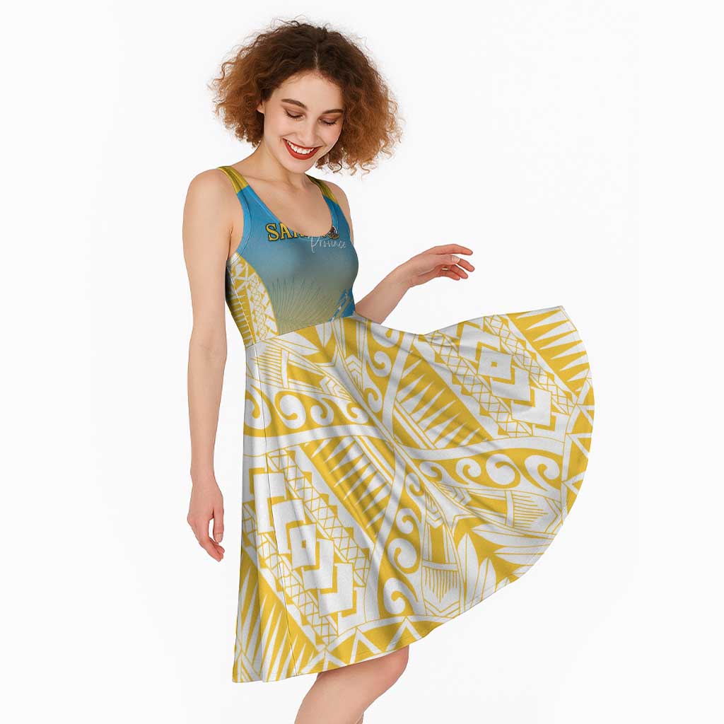 Personalised Vanuatu Sanma Day Midi Dress Special Style - Polynesian Pride