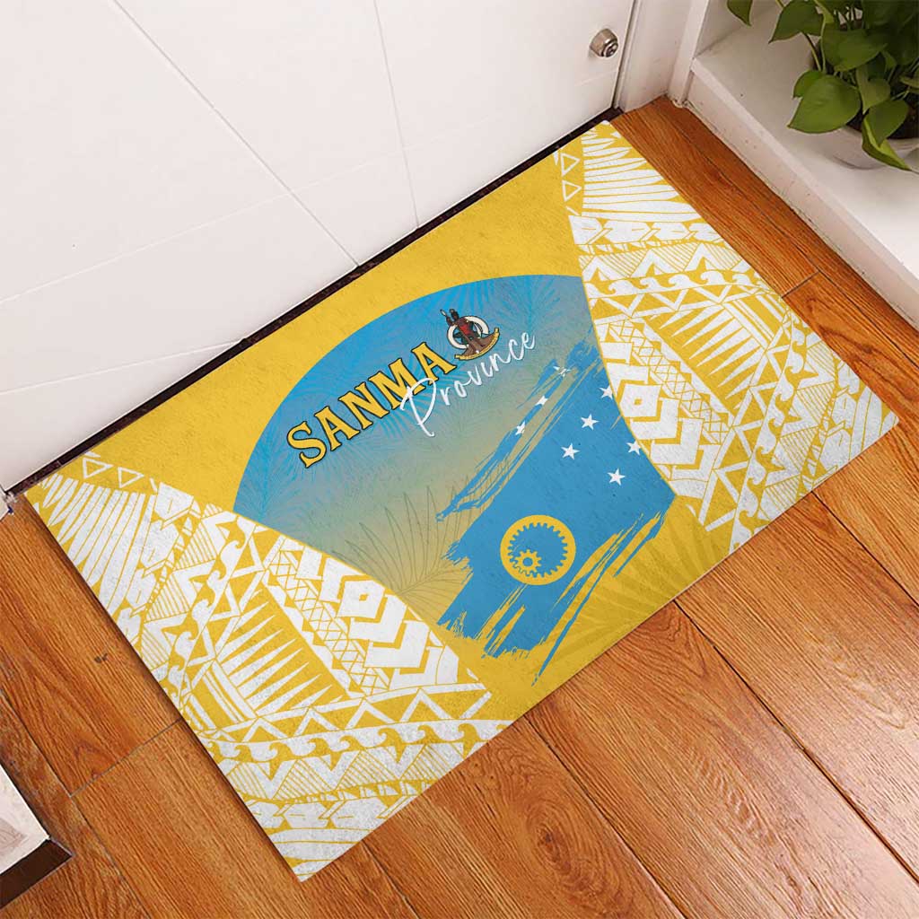 Vanuatu Sanma Day Rubber Doormat Special Style - Polynesian Pride