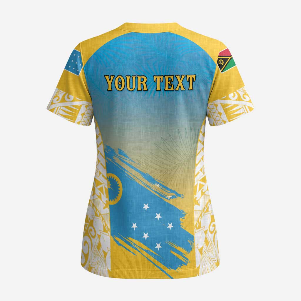 Personalised Vanuatu Sanma Day Scrub Top Special Style - Polynesian Pride