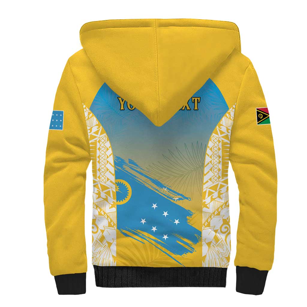 Personalised Vanuatu Sanma Day Sherpa Hoodie Special Style - Polynesian Pride
