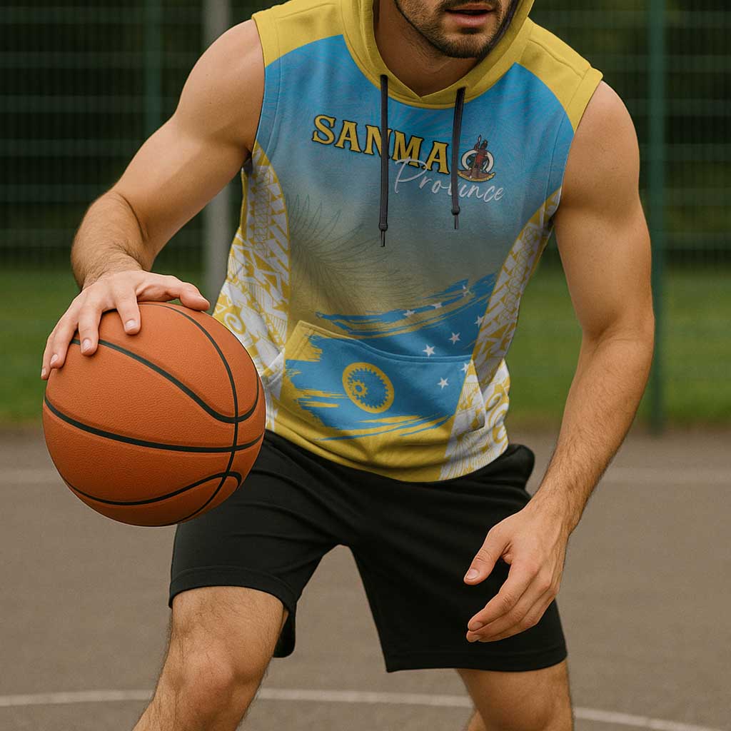 Personalised Vanuatu Sanma Day Sleeveless Hoodie Special Style - Polynesian Pride