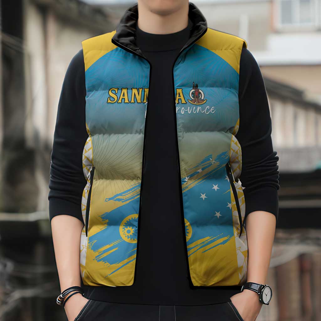 Personalised Vanuatu Sanma Day Sleeveless Puffer Jacket Special Style - Polynesian Pride
