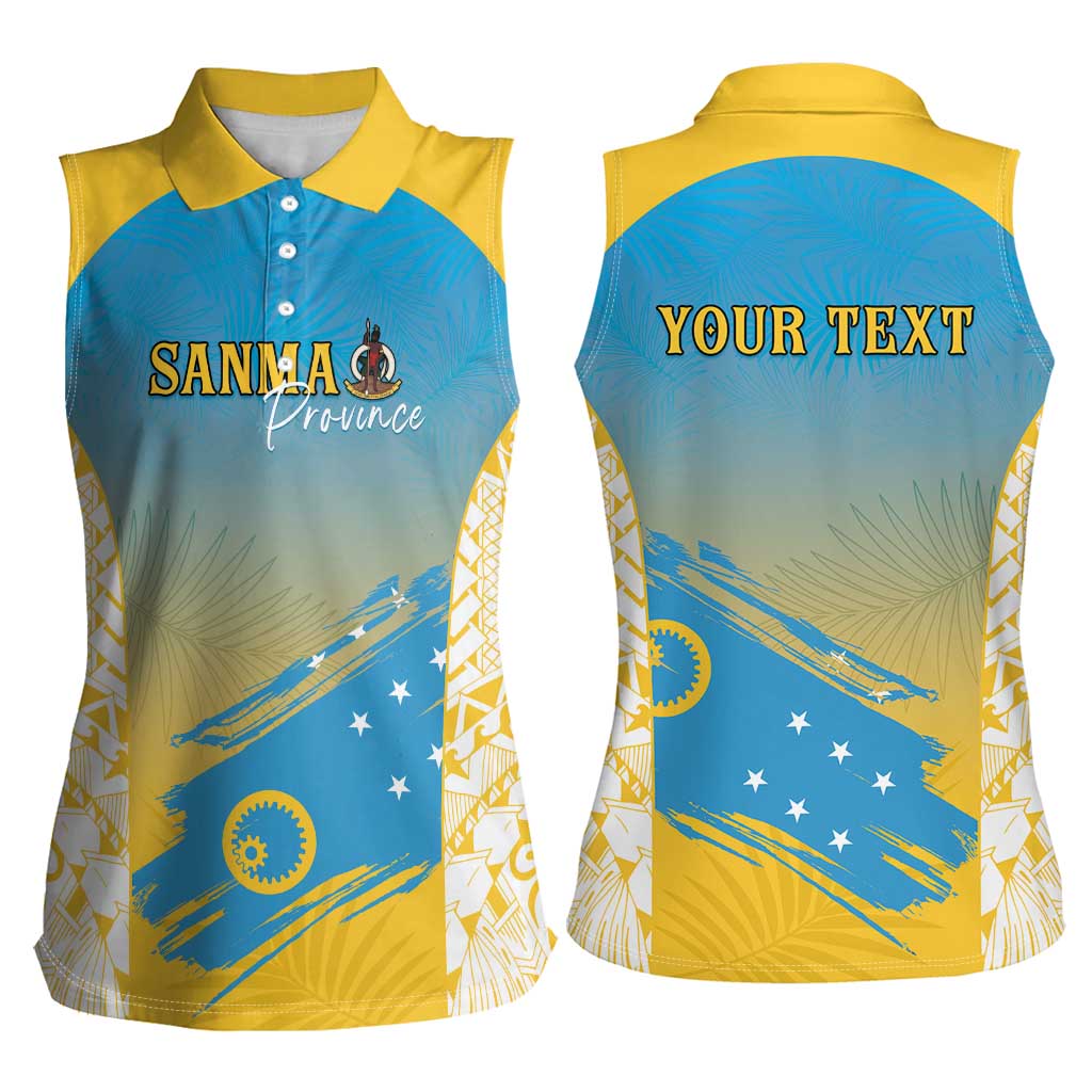 Personalised Vanuatu Sanma Day Women Sleeveless Polo Shirt Special Style - Polynesian Pride