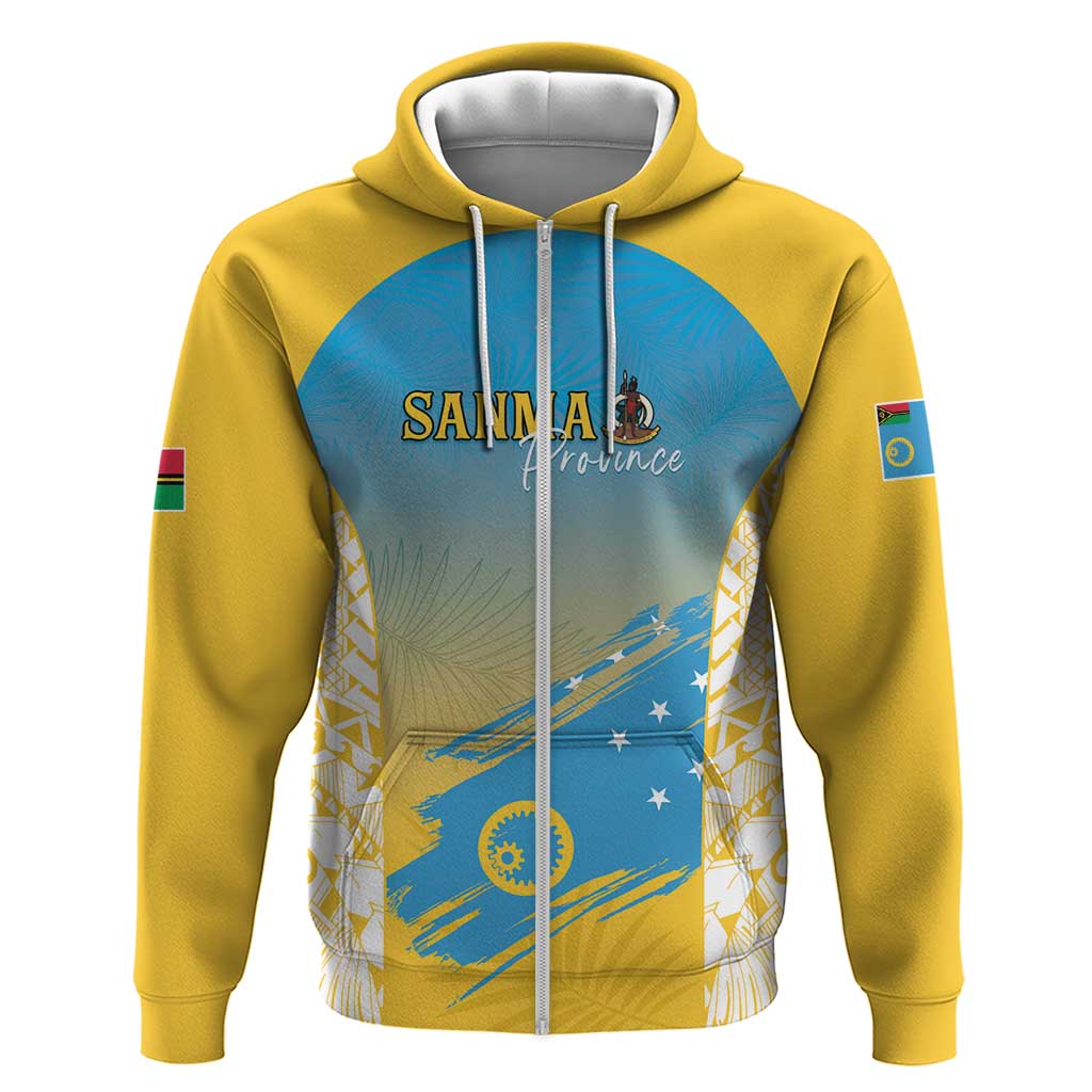 Personalised Vanuatu Sanma Day Zip Hoodie Special Style - Polynesian Pride