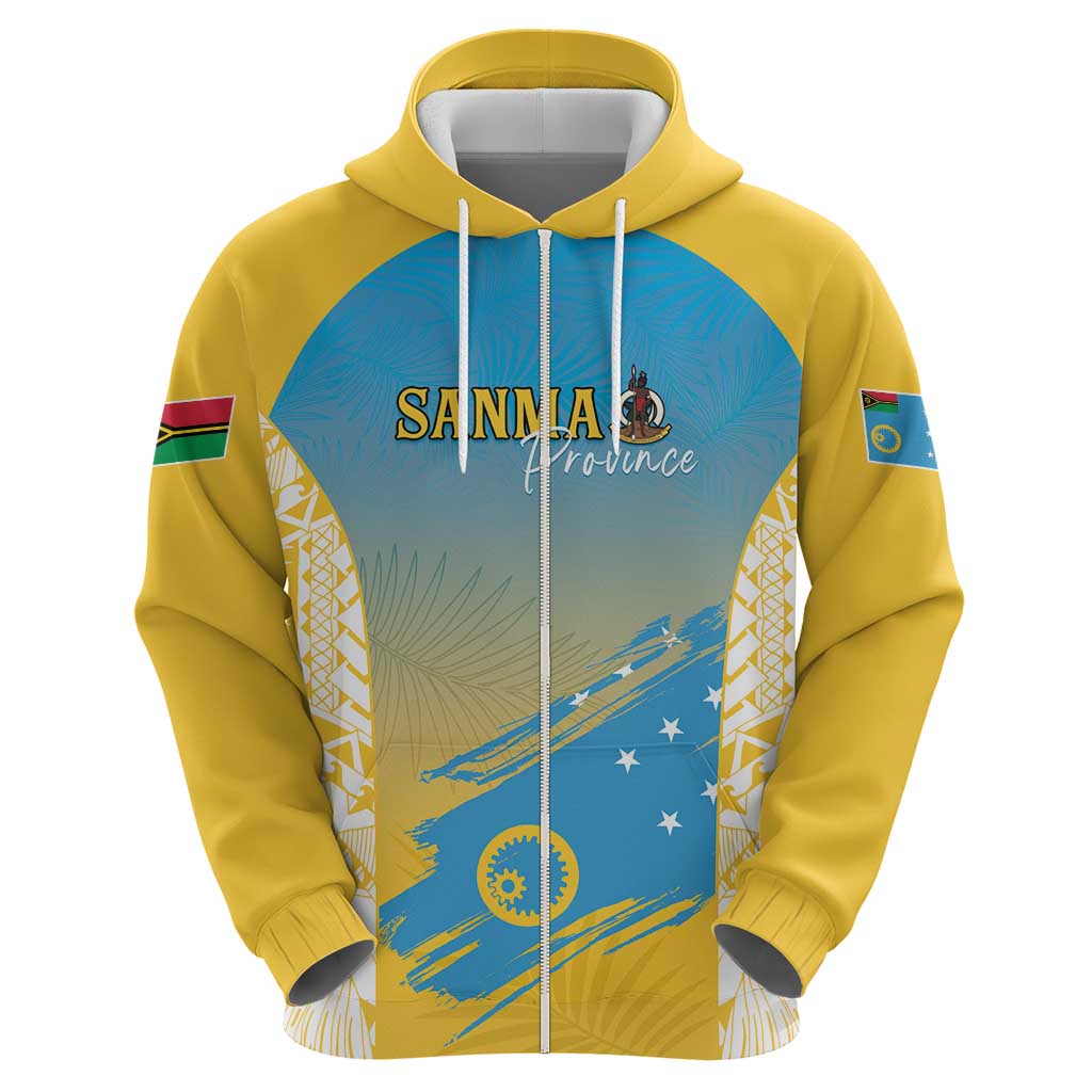 Personalised Vanuatu Sanma Day Zip Hoodie Special Style - Polynesian Pride