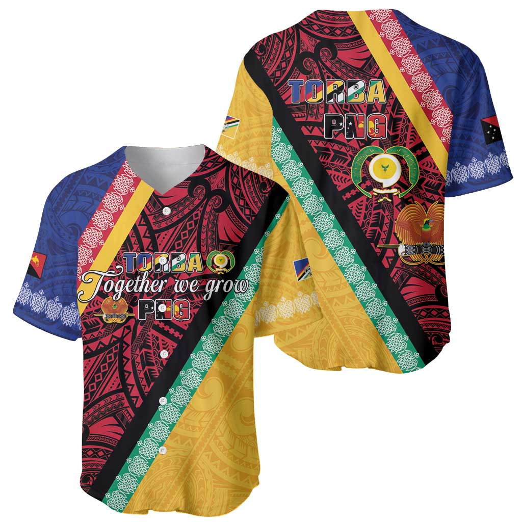 Love Torba PNG Day Baseball Jersey Together We Grow - Polynesian Pride