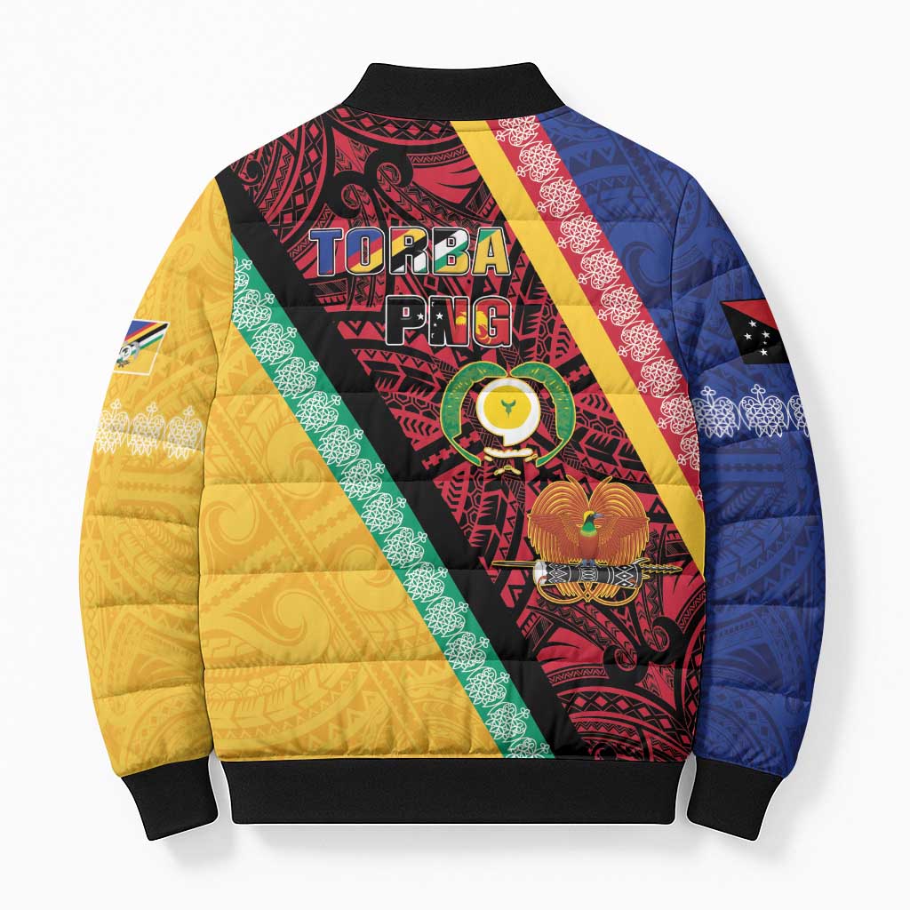 Love Torba PNG Day Bomber Puffer Jacket Together We Grow - Polynesian Pride