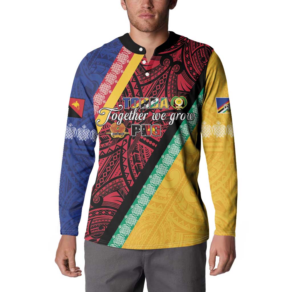 Love Torba PNG Day Button Sweatshirt Together We Grow - Polynesian Pride