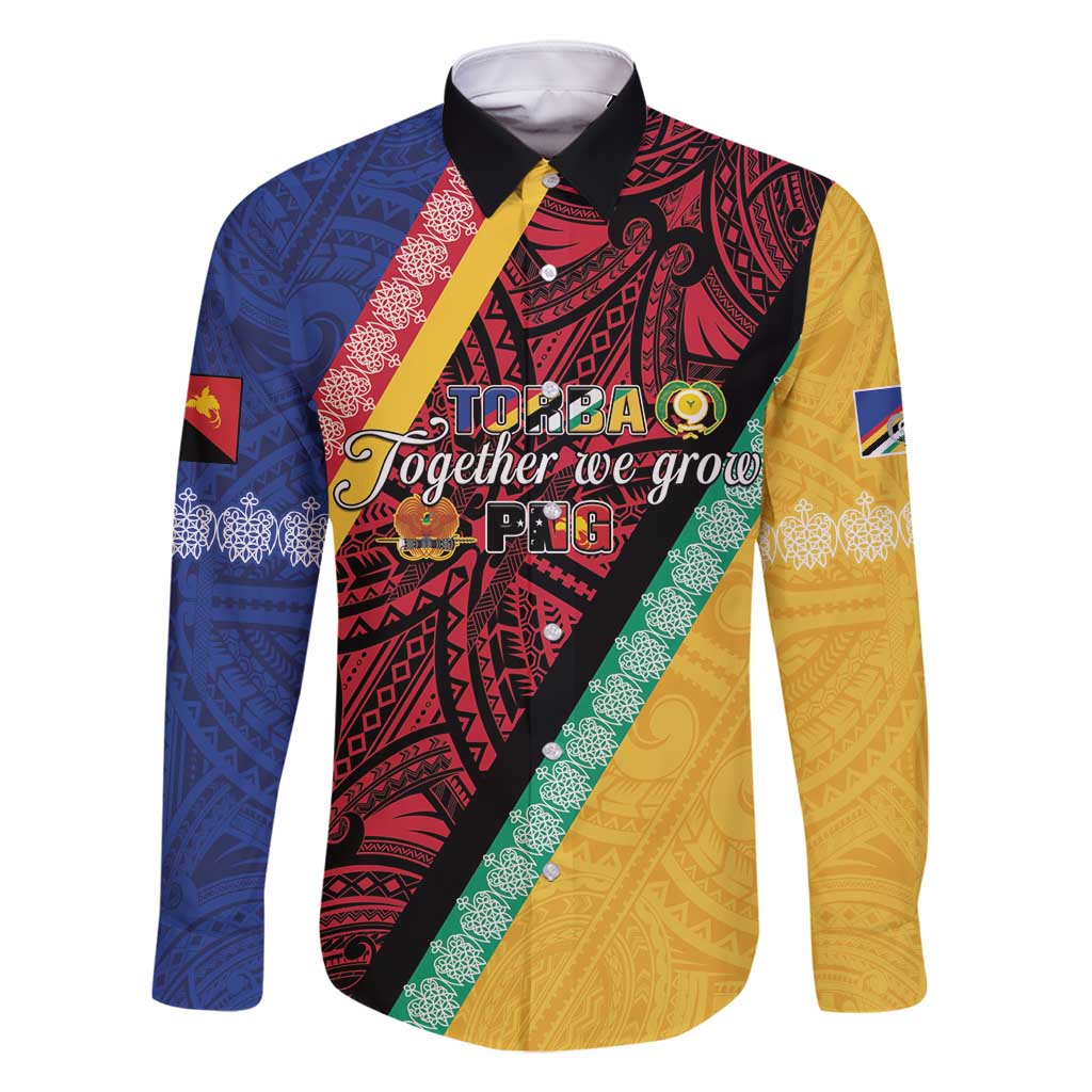 Love Torba PNG Day Family Matching Mermaid Dress and Hawaiian Shirt Together We Grow - Polynesian Pride