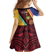 Love Torba PNG Day Family Matching Off Shoulder Short Dress and Hawaiian Shirt Together We Grow - Polynesian Pride