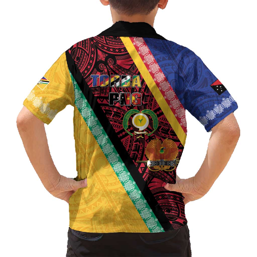 Love Torba PNG Day Family Matching Tank Maxi Dress and Hawaiian Shirt Together We Grow - Polynesian Pride