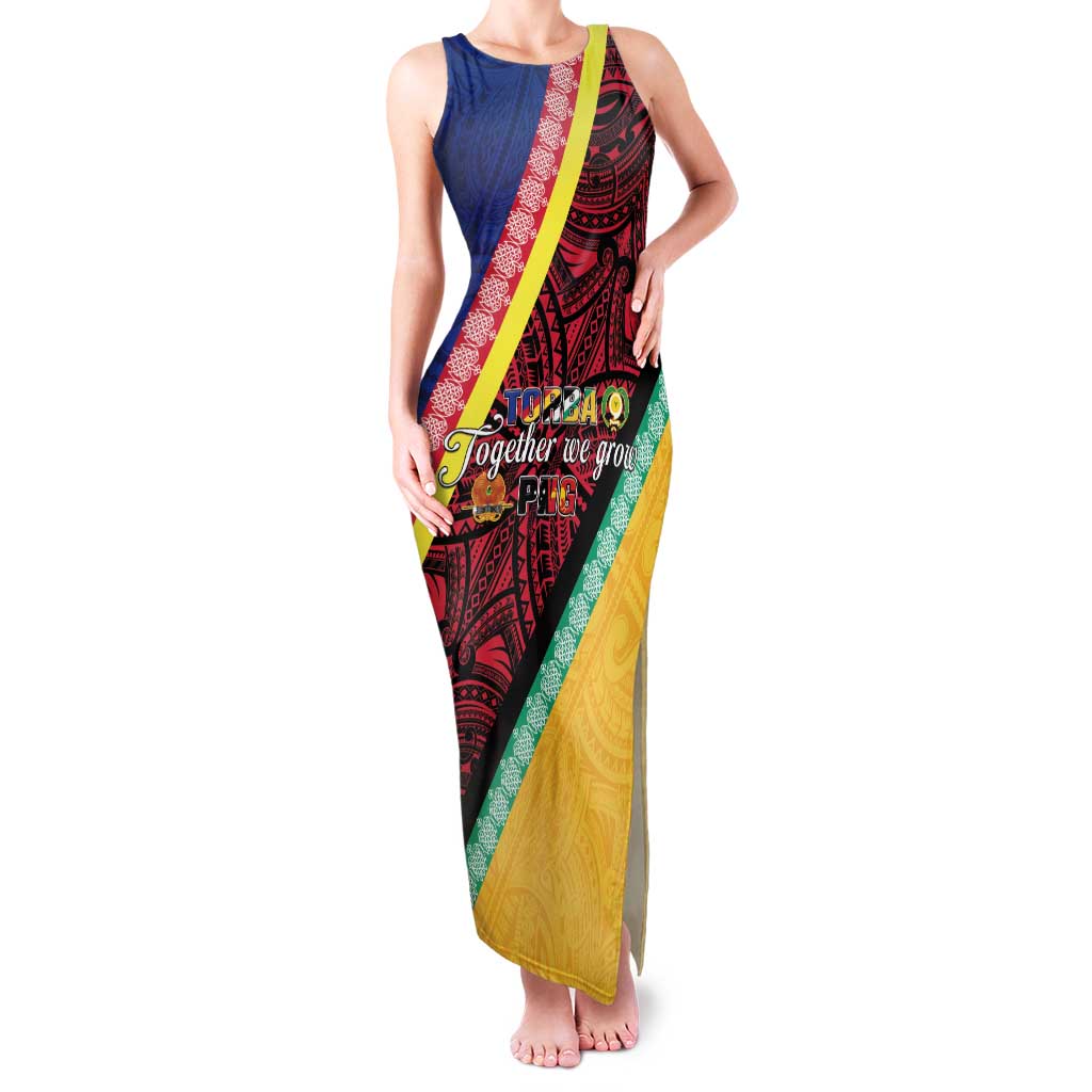 Love Torba PNG Day Family Matching Tank Maxi Dress and Hawaiian Shirt Together We Grow - Polynesian Pride