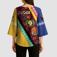 Love Torba PNG Day Kimono Sleeve Blouse Together We Grow - Polynesian Pride