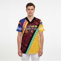 Love Torba PNG Day Scrub Top Together We Grow - Polynesian Pride