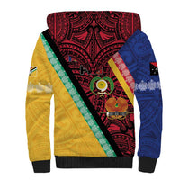 Love Torba PNG Day Sherpa Hoodie Together We Grow - Polynesian Pride