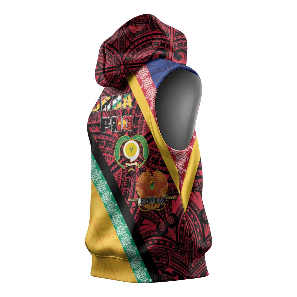 Love Torba PNG Day Sleeveless Hoodie Together We Grow - Polynesian Pride