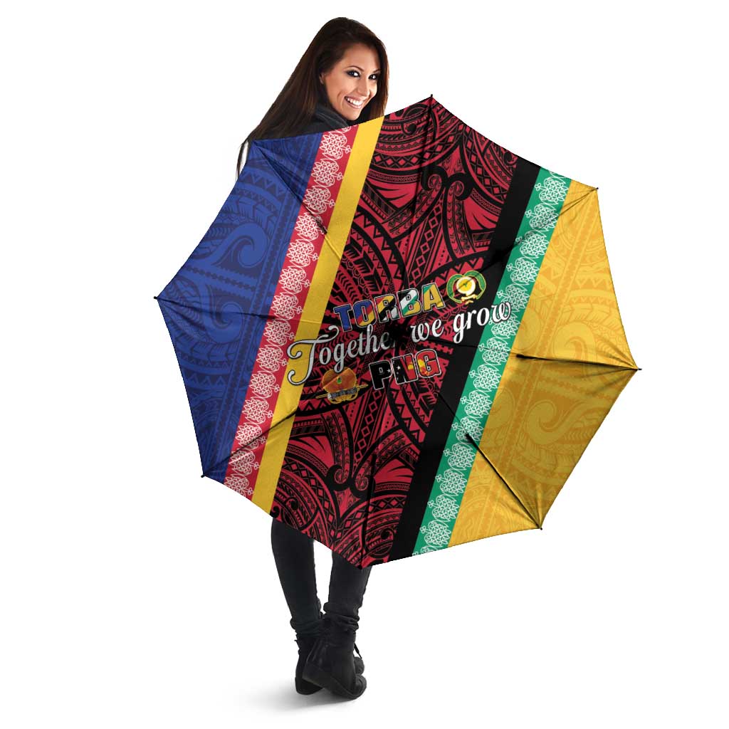 Love Torba PNG Day Umbrella Together We Grow - Polynesian Pride