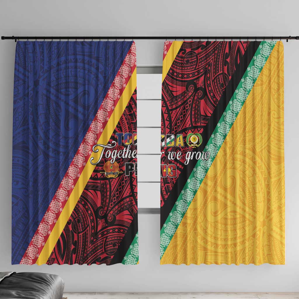 Love Torba PNG Day Window Curtain Together We Grow - Polynesian Pride