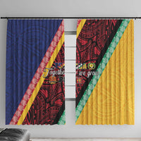 Love Torba PNG Day Window Curtain Together We Grow - Polynesian Pride
