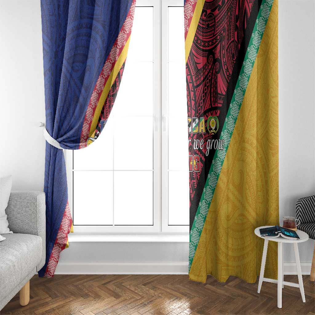 Love Torba PNG Day Window Curtain Together We Grow - Polynesian Pride