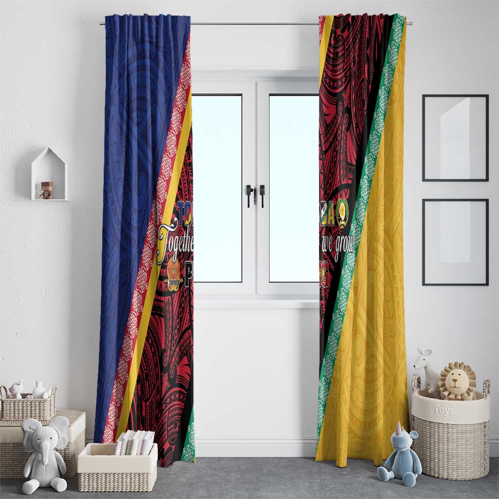 Love Torba PNG Day Window Curtain Together We Grow - Polynesian Pride