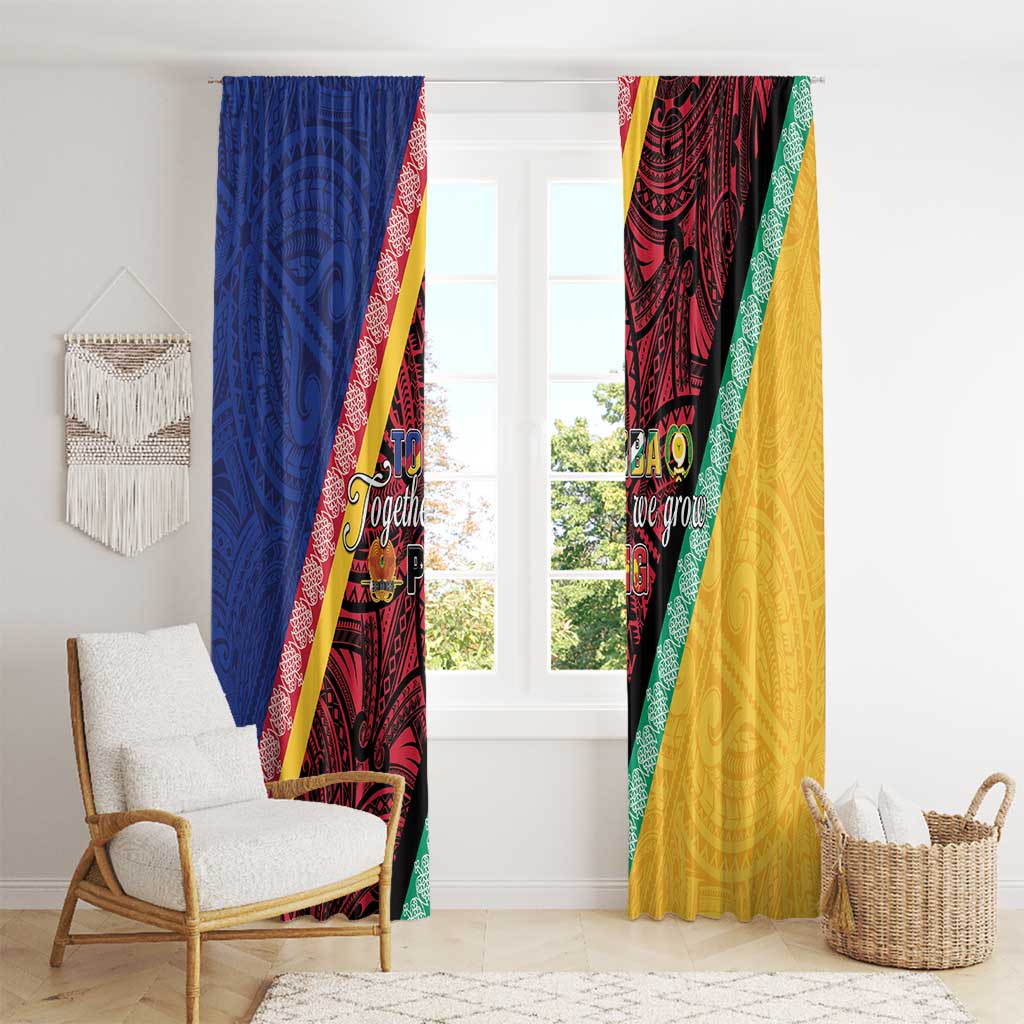 Love Torba PNG Day Window Curtain Together We Grow - Polynesian Pride