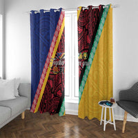 Love Torba PNG Day Window Curtain Together We Grow - Polynesian Pride